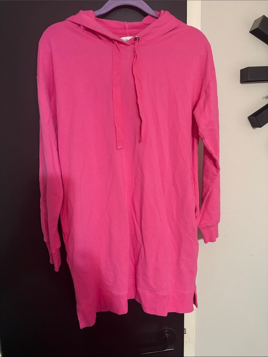 The Drop Tops - Women's Hot Pink Hooded Longline Sweatshirt